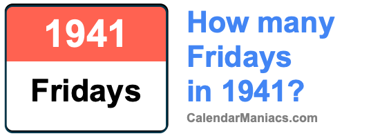 Fridays in 1941