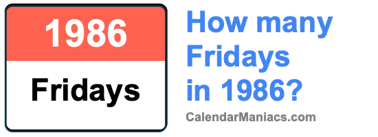 Fridays in 1986