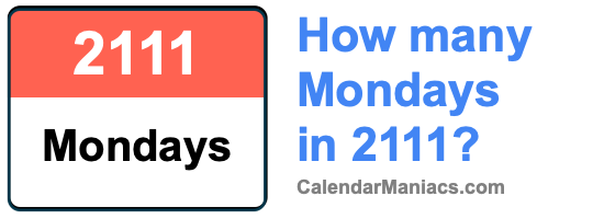 Mondays in 2111