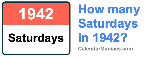 Saturdays in 1942