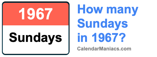Sundays in 1967