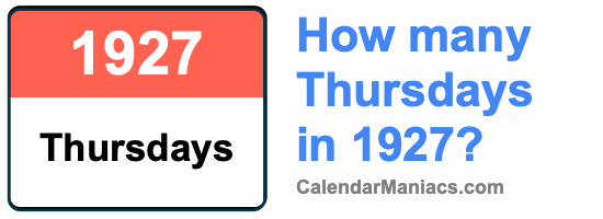 Thursdays in 1927