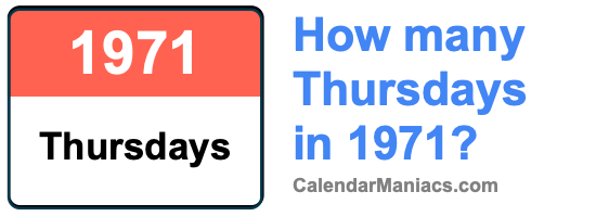 Thursdays in 1971