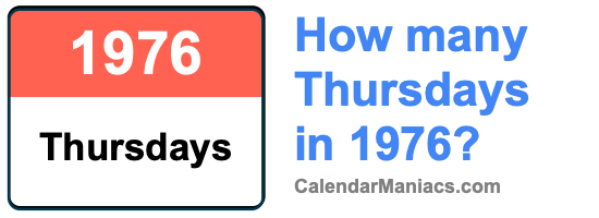 Thursdays in 1976