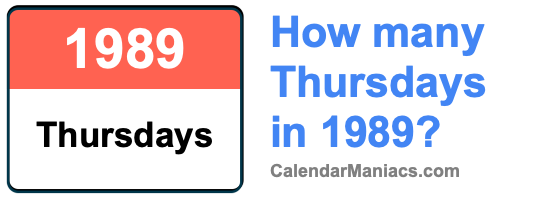 Thursdays in 1989