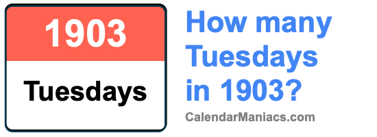 Tuesdays in 1903