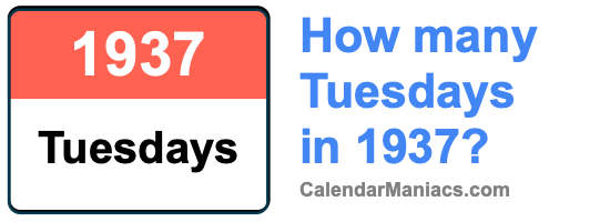 Tuesdays in 1937