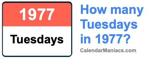 Tuesdays in 1977