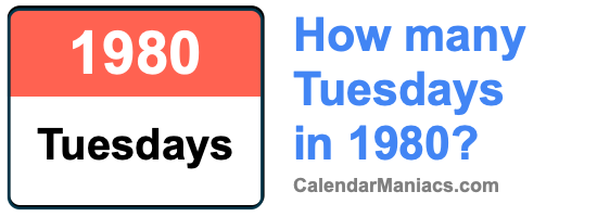 Tuesdays in 1980