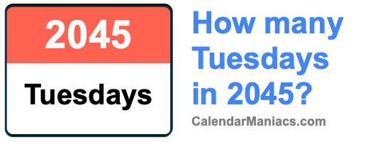 Tuesdays in 2045