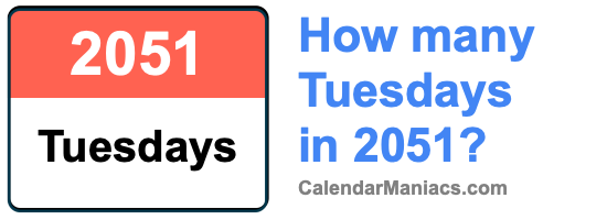 Tuesdays in 2051