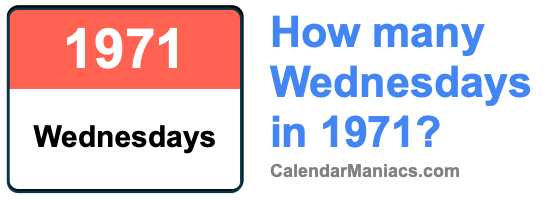 Wednesdays in 1971