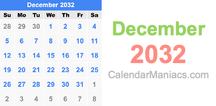 December 2032
