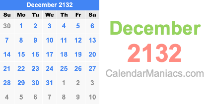 December 2132