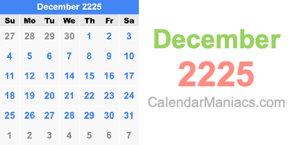 December 2225