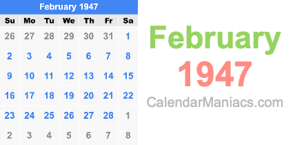 february 20 1947