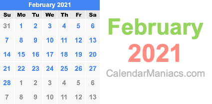 February, 2021