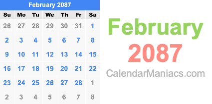 February 2087