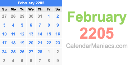 February 2205