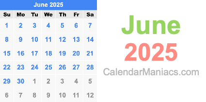 June 2025 Calendar