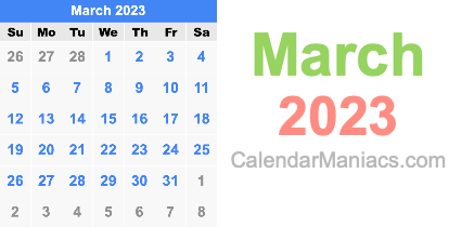 March 2023 