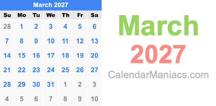 March 2027