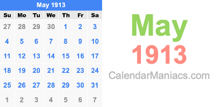 May 1913