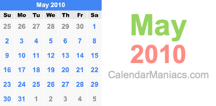 May 2010 Calendar