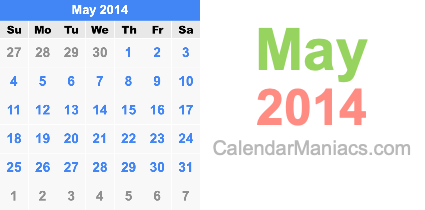 May 14 Calendar