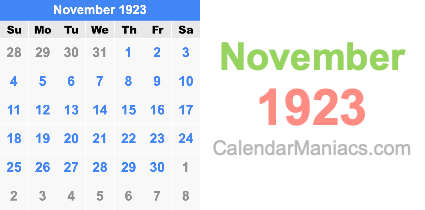 November 1923