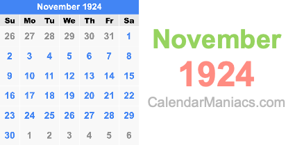 November 1924