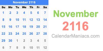 November 2116