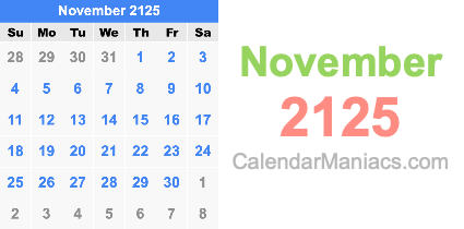 November 2125