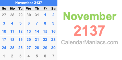 November 2137