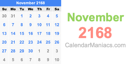 November 2168