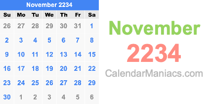 November 2234