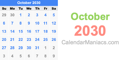 October 2030
