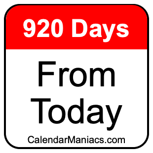 920 days from today