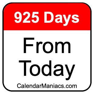 925 days from today