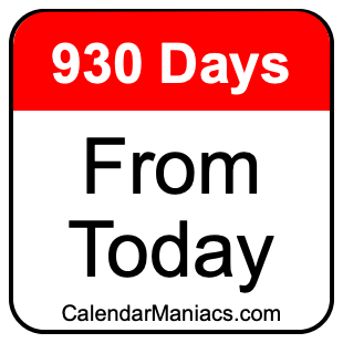 930 days from today