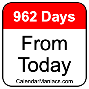 962 days from today