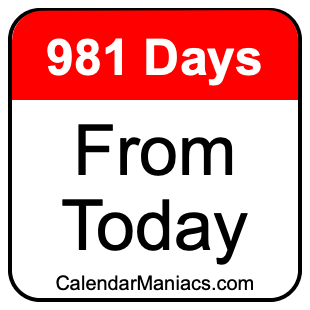 981 days from today