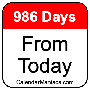 986 days from today
