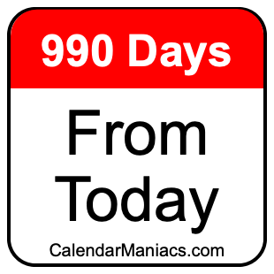 990 days from today