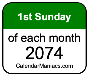 1st Sunday of Each month 2074