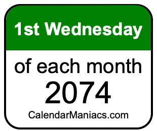 1st Wednesday of Each month 2074