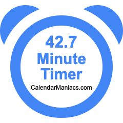 42.7 Minute Timer