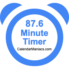 87.6 Minute Timer
