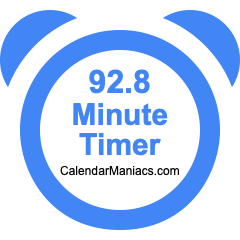92.8 Minute Timer