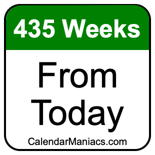 435 weeks from today